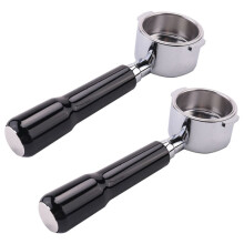 2pcs 51mm Portafilter for ECP3420 EC155 BCO430 EC260, 51mm Bottomless Portafilter 2 Ears Replacement Parts