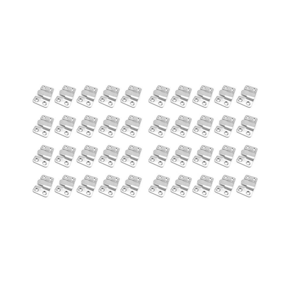 40Pcs Art Gallery Painting Interlocking Hook Wall Photo Frame Z Clip Stainless Steel Flush Mount Bracket Picture Hanger 6031119675203