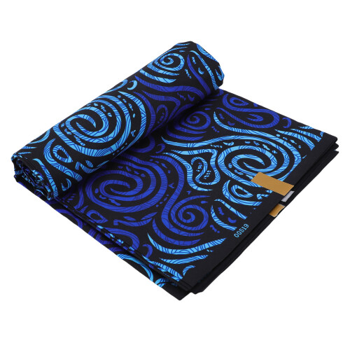 6 Yard afrikanischer Stoff - bunter Polyester-Druck 1