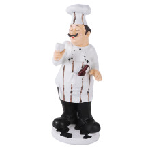 Scultura di chef in resina per la cucina, divertente statuetta di chef realizzata a mano, design artistico, decorazione da tavolo, regalo per la
