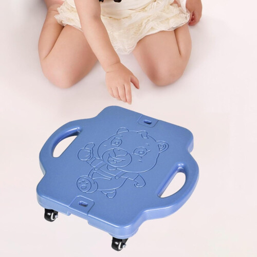 Children's Sitting Board with Casters for Various Activities Blue 1