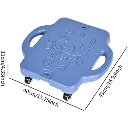 Children's Sitting Board with Casters for Various Activities Blue 2