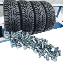 100PCS Metal Tire Studs Non Slip Universal for Trucks Motorcycles & Vehicles