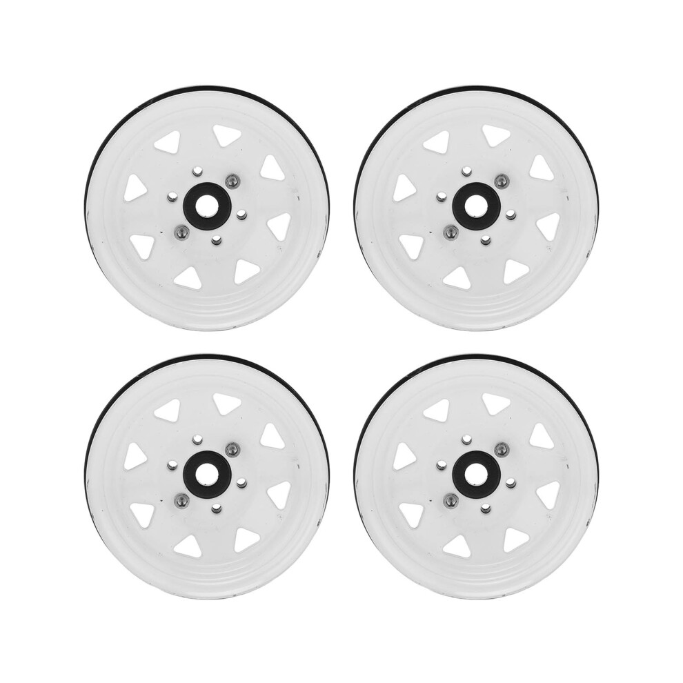 4Pcs Rc Car Wheel Hubs 1.9In Iron Wear Resistant Rims White 4921372950198