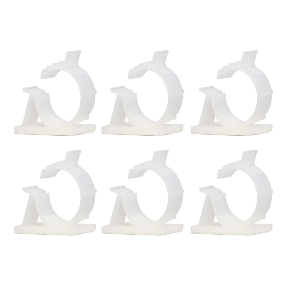 100Pcs White Cable Management Clips Pa66 Nylon, Strong Adhesive & Insulation 8791380601674