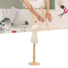 Beech Wood Female Dress Form for Sewing & Garment Display Robust Wooden Stand