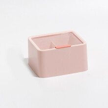 Contenitore portatile dal design elegante, con coperchio antipolvere e trasparente, ideale per dischetti di cotone per il trucco, spugnette per
