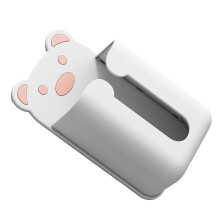 Cute Cartoon Bear Patterned Tissue Case, Easy to Use With Large T-Type Opening, Non-Marking Adhesive Ensures No Damage To Your Surfaces
