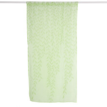 Gorgeous Home Linen Sheer Curtains Light Green Voile, Decorative Vine Pattern Privacy Voile For Living Room Bedroom Dining Room Balcony (2 Panels)