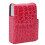Fashionable Cigarette Accessory, Textured Croc Effect Flip Clamshell Case, Durable Practical Organizer for Personal Style (Red) 2