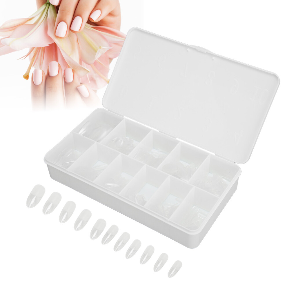 550pcs UltraThin Seamless ABS Fake Nails for DIY Wedding & Occasion, Oval Shape