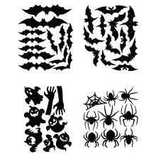 Fenster- und Wandaufkleber für Halloween-Dekorationen, 3D-Fledermaus- und Spinnenaufkleber für Ihre DIY-Partyartikel, wasserfestes PVC-Material