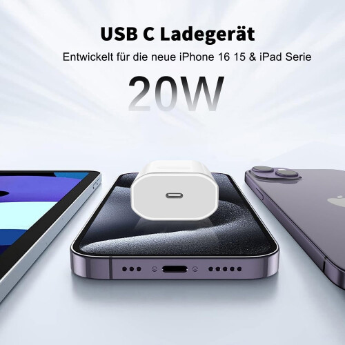 Φορτιστής τοίχου USB με πιστοποίηση Apple MFi για γενική χρήση, καλώδιο Lightning για 1