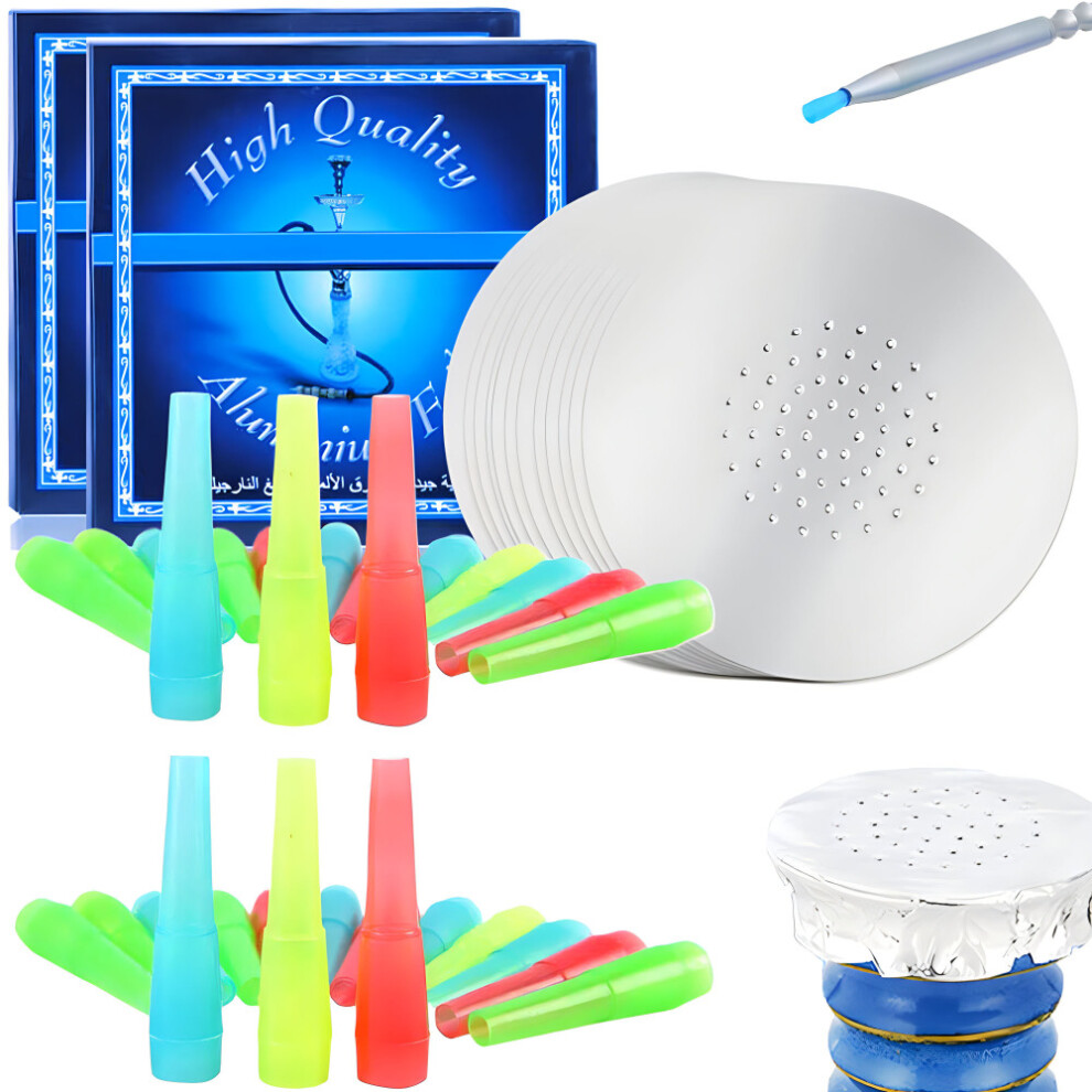 Enhanced Hygiene Disposable Hookah Tips, Comfortable Bpa-Free Plastic Mouth Tips for Sharing, Individually Wrapped in Multiple Colors, Versatile Fit