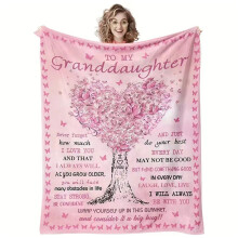 Luxuriöse Kuscheldecke als Geschenk für die Tochter, pflegeleicht, Geburtstagsgeschenk für Teenager-Mädchen, mit zweistelligen, lebendigen