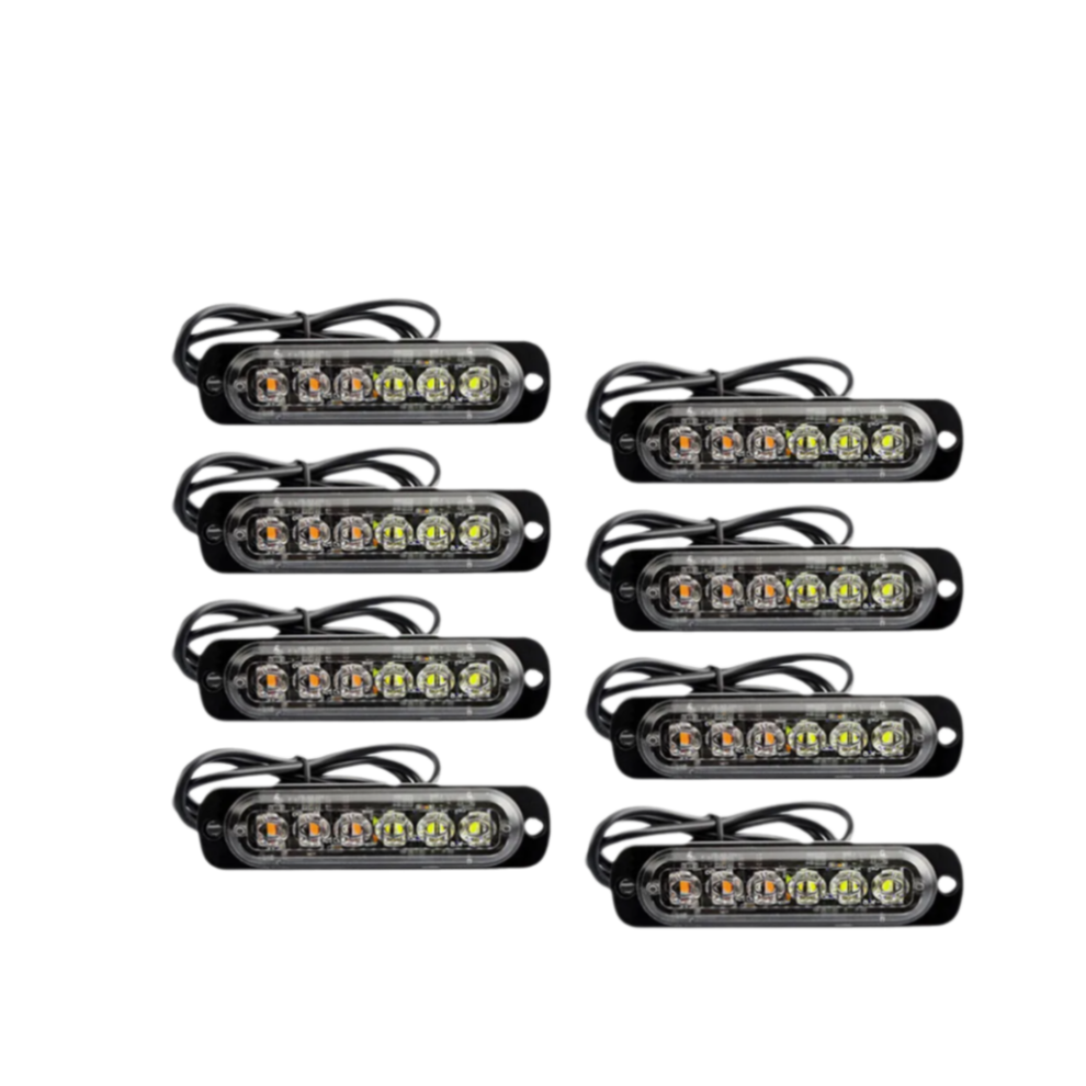 Emergency Strobe Lights, Surface Mount Led For Enhance Driving Safety Different Flashing Patterns Waterproof Synchronous Strobe Ultra Amber/White 9358999705835