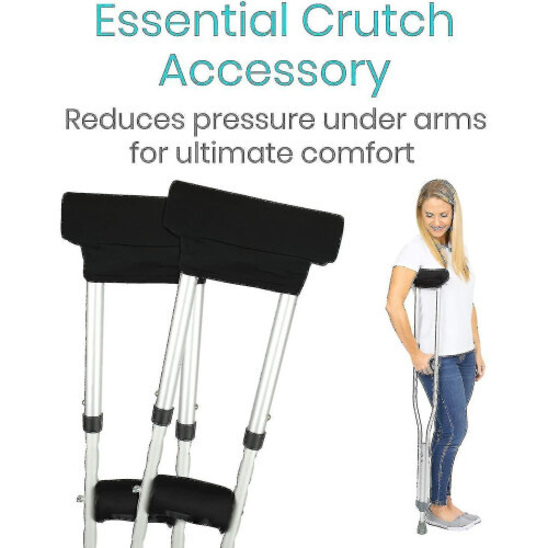 Crutch Companion, Επένδυση με καμπύλη για μασχάλες και χειρολαβές, Ύφασμα περιποίησης 1
