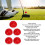 5pcs Red & White Double Layer Golf Practice Balls, Synthetic Rubber Core 6
