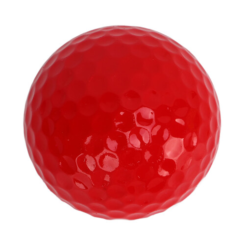 5pcs Red & White Double Layer Golf Practice Balls, Synthetic Rubber Core 1