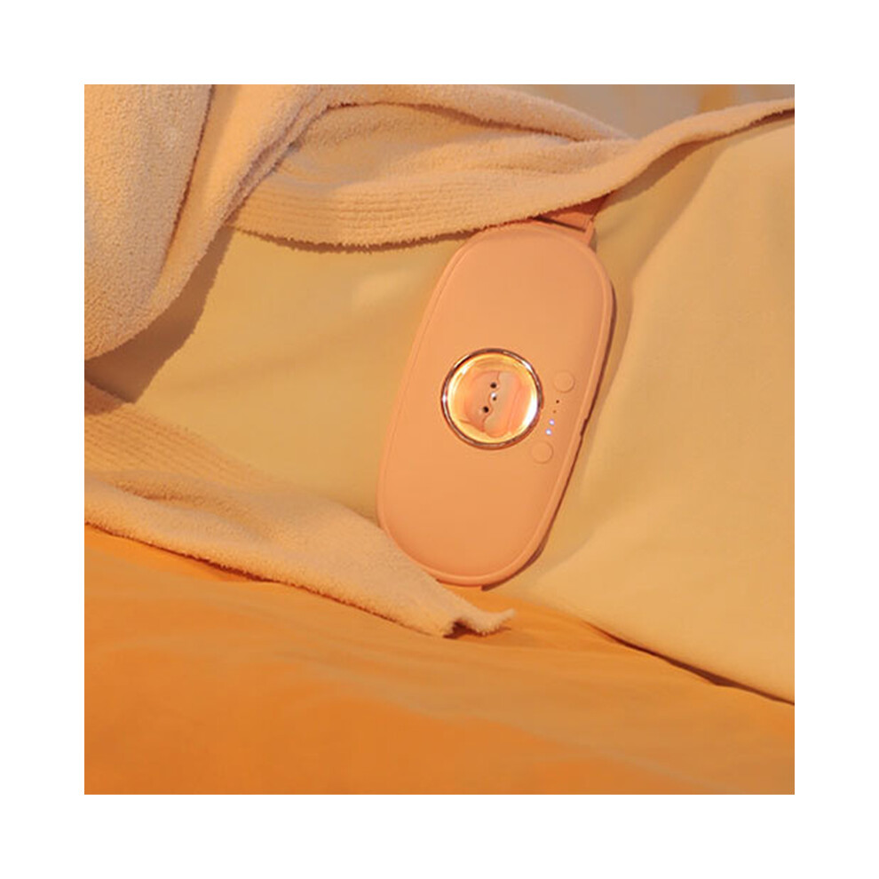 White Uterus Heating Belt 4-Gear Vibrating Hot Compress Pain Relief