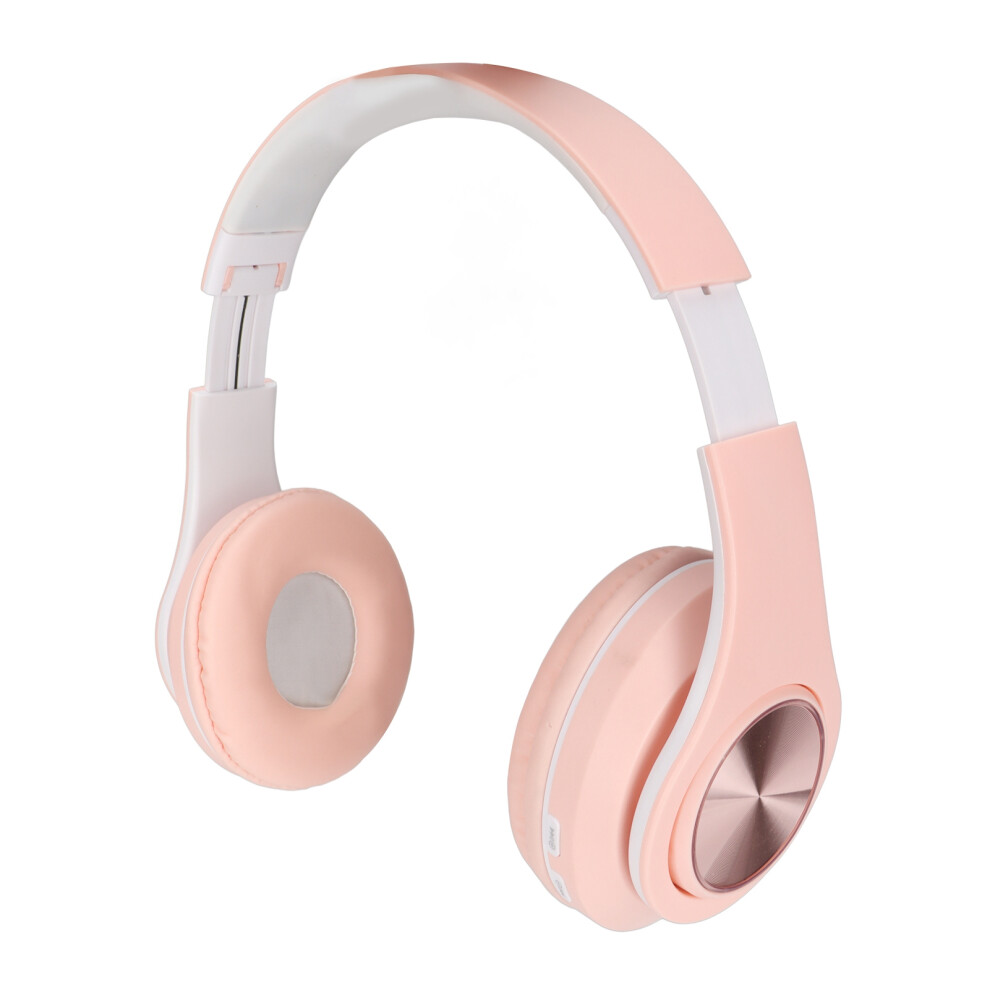 Wireless Over Ear Headphones With Noise Reduction & Colorful Effects Pink/Light 7621375500488