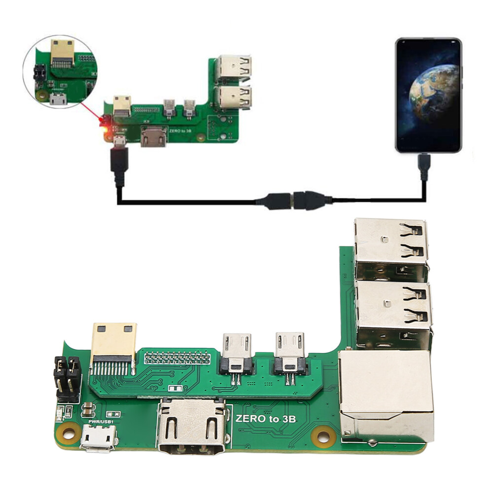 Expansion Board For Raspberry Pi Zero 2W 3 Usb2.0, Rj45 Ethernet 8721375136386