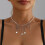 Sparkling Clear Bead Stackable Necklace Romance Tassels Heart 6