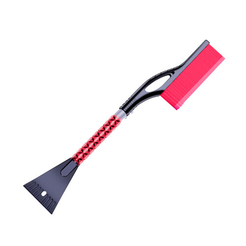 Detachable Snow Brush Ice Scraper 24x68cm Thick EVA Handle Red 2