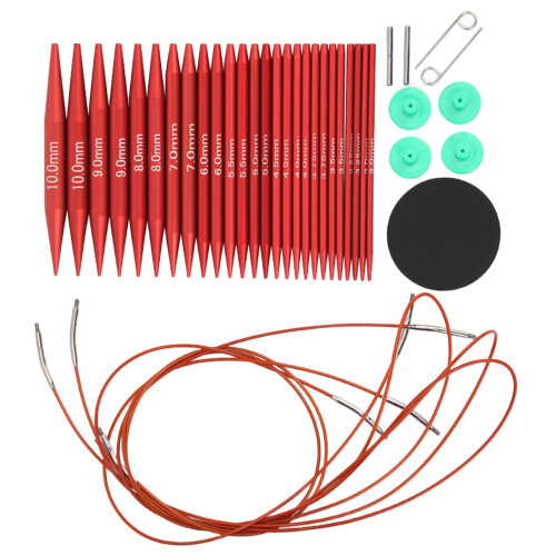 Knitting Needles Set Interchangeable Circular Kit Various Sizes Crochet Tools
