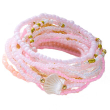 Modieuze gelaagde kralenarmband voor dames, roeping,-BR25Y0083 4