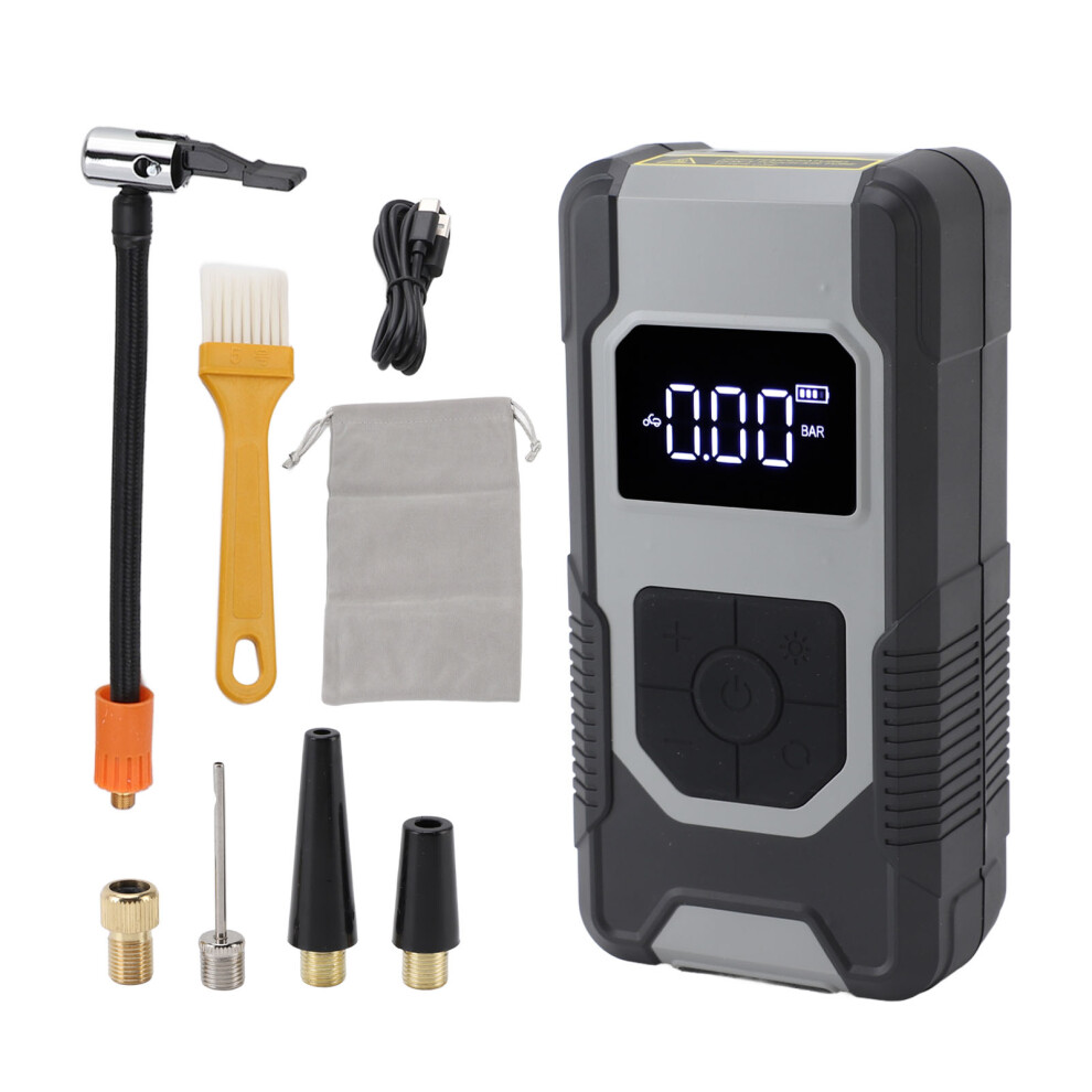 Powerful Tire Inflator Air Compressor With Digital Display, 150Psi Cordless Air Pump For Car Tires Auto Shut Off Function Led Emergency Light 9441426079897
