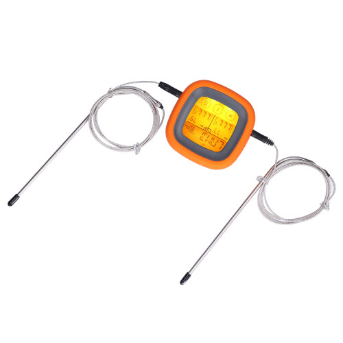 Bluetooth Smart Røykertermometer Trådløst Digitalt Mattermometer Med Timerfunksjon Doble Prober Tilberedningsmoduser Rare Med Medium Well Grill 2