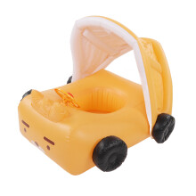 Swimming Aids for Kids with Inflatable Car Float Boat Buoyancy Support for Beginners Portable Water Toys Toddler Pool Float with Steering Wheel & Horn