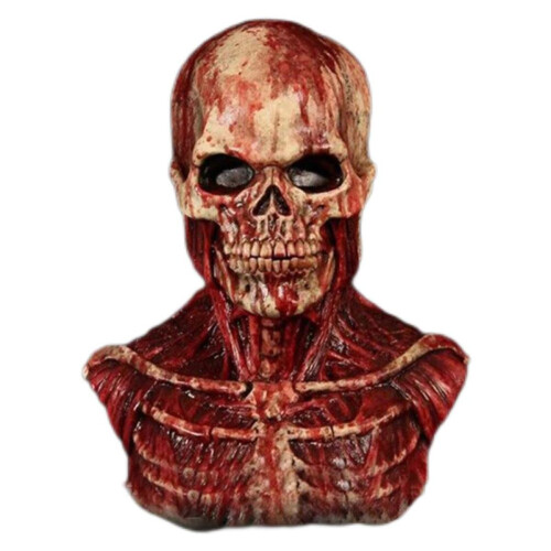 Μάσκα Latex με τρομακτικό εφέ για πάρτι Halloween, αποσπώμενη μάσκα κλόουν διπλής όψης 1