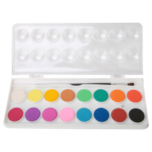 Startsett for akvarellmaling, avtakbar malingspalett forenkler fargeblanding, livlige farger kan vaskes fra de fleste tekstiler
