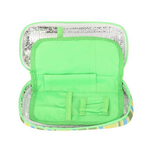 Bolsa térmica médica, bolsa de viagem em lona com características de lancheira térmica, organizador de medicamentos para diabéticos com folha de