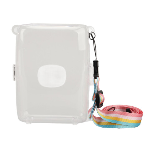 Capa transparente e elegante para Instax Mini Link2, com alça de ombro ajustável e material rígido de policarbonato resistente a riscos. 1
