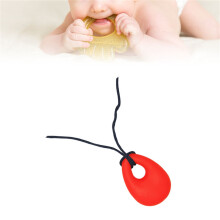 Sicheres, exquisitenes Baby-Kauspielkette, weiches Silikon-Tropfenanhänger, Rot