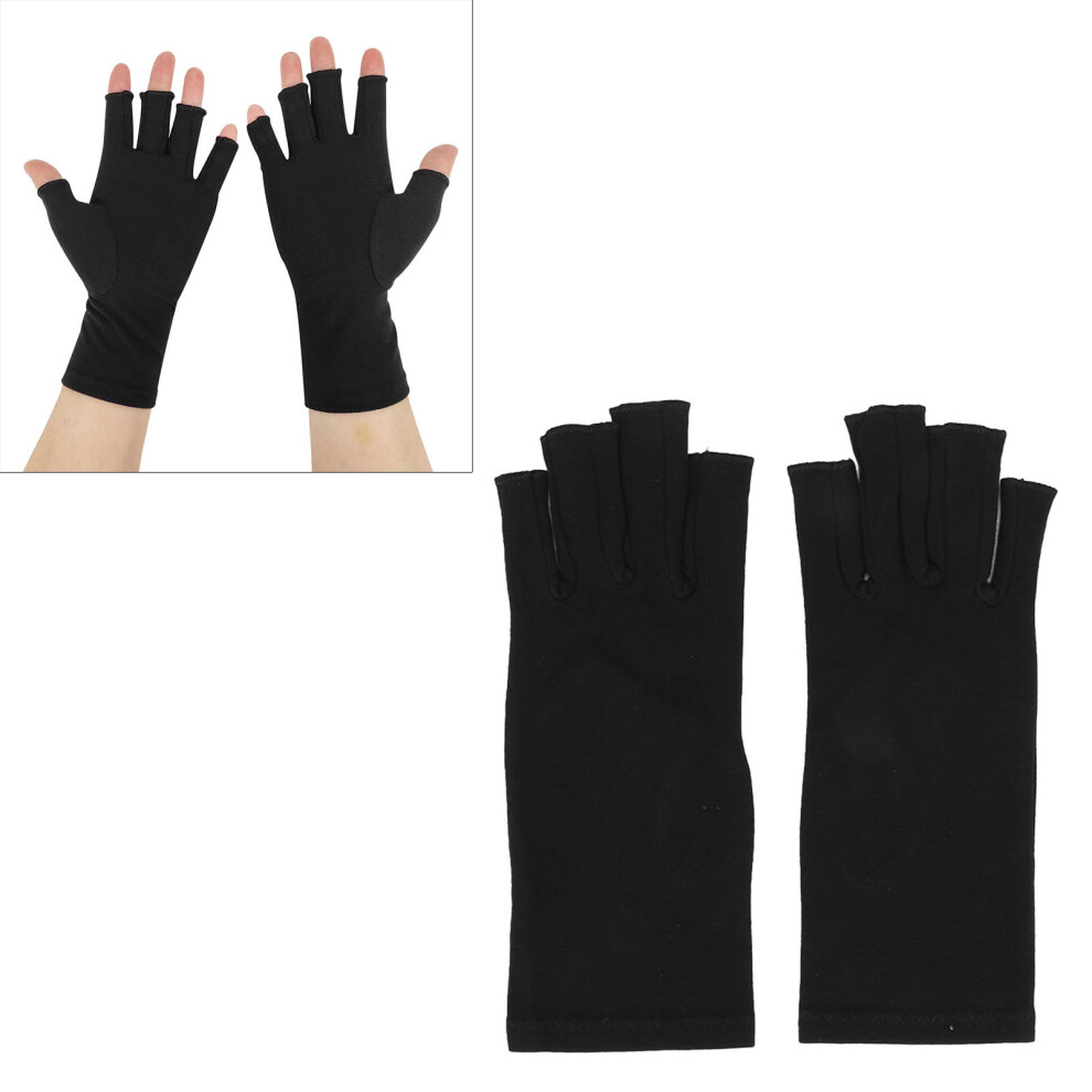 Compression Gloves for Rheumatoid Arthritis, Soreness & Swelling Relief, Fingerless, L