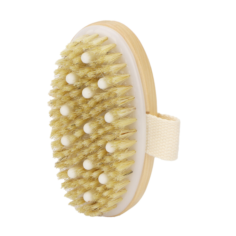 Exfoliating Body Brush, Natural Bristle, Enhance Skin Radiance with Wet & Dry Usage, Eco-Friendly Materials, Promotes Cellulite Treatment and