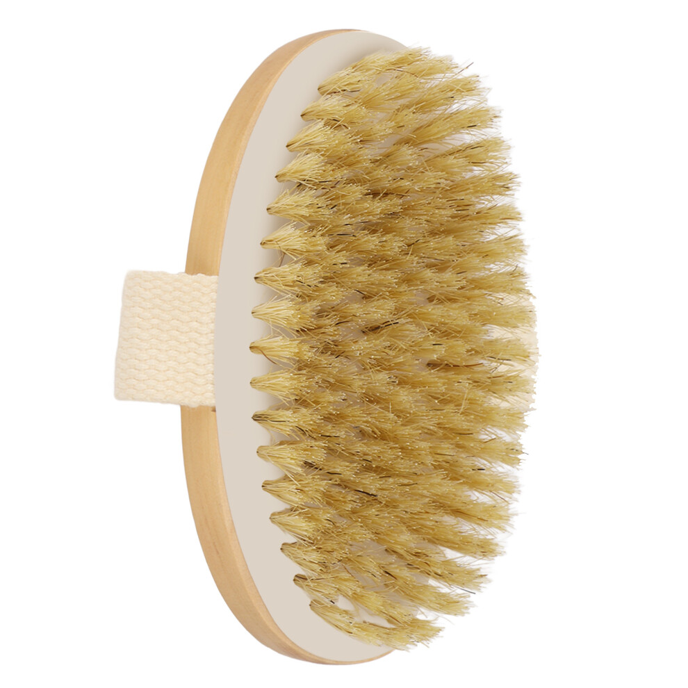 Eco-friendly Dry Brushing Body Brush, Contoured Wooden Handle, Perfect for Skin Massage, Exfoliates, Improves Skin's Health, Gentle and Skin-friendly