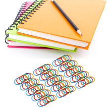 60PCS Colorful PP Loose Leaf Rings 35mm Book Binder Rings