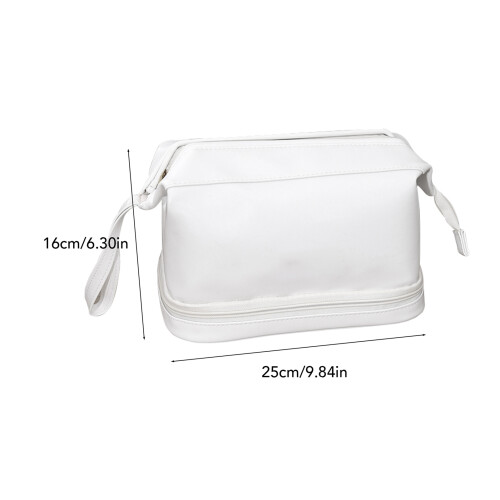 Double-layer Makeup Bag 25x16x15cm CreamYellow Cap. 1