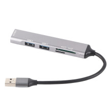 Slim Design USB Hub, Aluminium Alloy Multiport Adapter With High Speed Data Transfer And Power Delivery, Portable For Laptop Desktop, Wide Compatibili