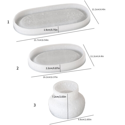 Flexible Silikon-Plattenform, ovales-Kerzenbecher 2