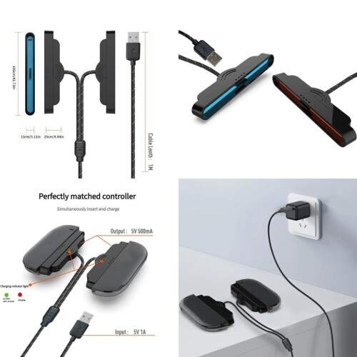 Double USB A Dock with Rapid Charging LED Lights Fast Easy to Use for Switch2