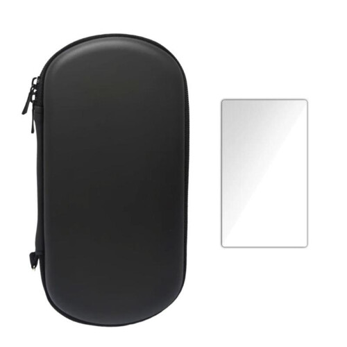 Game Storage Bag & Tempered Film Console Screen Protector Cover for Trimui 2
