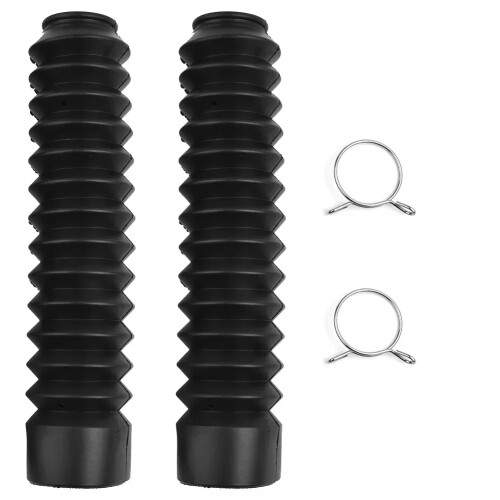 13 Section Bellows 2x Bellows Black Boot Cap Dust Fork Off-road Rubber Universal Durable  Brand USEFUL