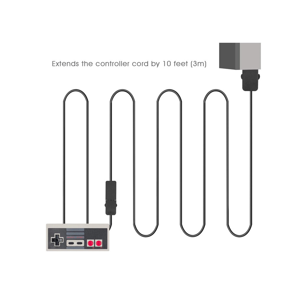 3Meters Extension Cable Game Extender Cord For Snes Classic Mini Controller For Nes Wii Controller Black 6935161552812