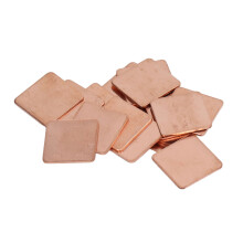 100 pièces de dissipateurs de chaleur en cuivre rouge 20x20x1 mm, pads thermiques pour refroidissement PC et téléphone
